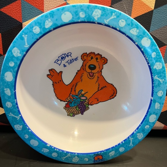 Vintage Bear In The Big Blue House Bowl Bear & Ritter Melamine Ware Disney - Picture 1 of 11